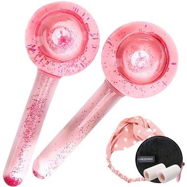 2 יחידות גלובוס זכוכית פנים סט לטיפול פנים