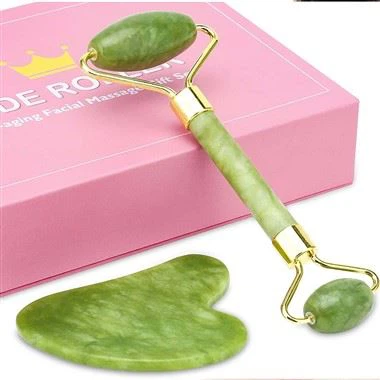 ערכת עיסוי כלים של לוח העיסוי של JADE ROLLER GUA SHA