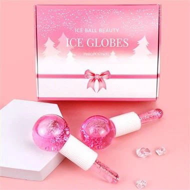 גלובוס קרח ורוד כלים לטיפול בעור