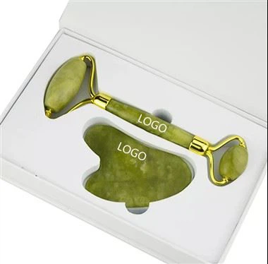 Xiuyan עיסוי פנים ג'ייד רולר Gua Sha סט עם קופסה