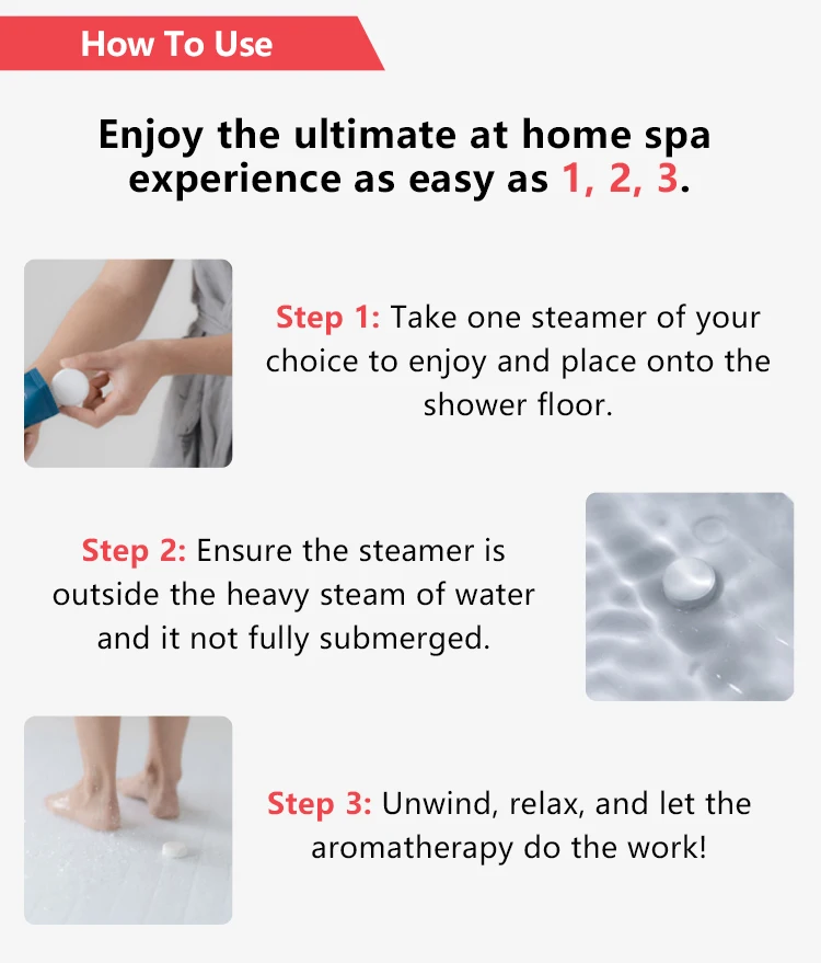 use shower steamers use shower steamers